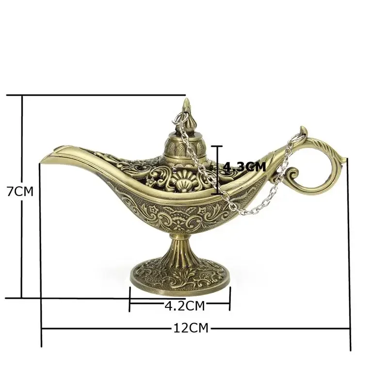 For Home Decor Ornaments Traditional Hollow Out Fairy Tale Aladdin Magic Lamp Tea Pot Genie Lamp Vintage Retro Toy