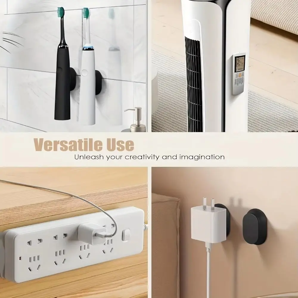 Fashion Wall-mounted Magnetic Control Holder Traceless Self-Adhesive Remote Control Organizers Silicone Magnetic Sticker Hook