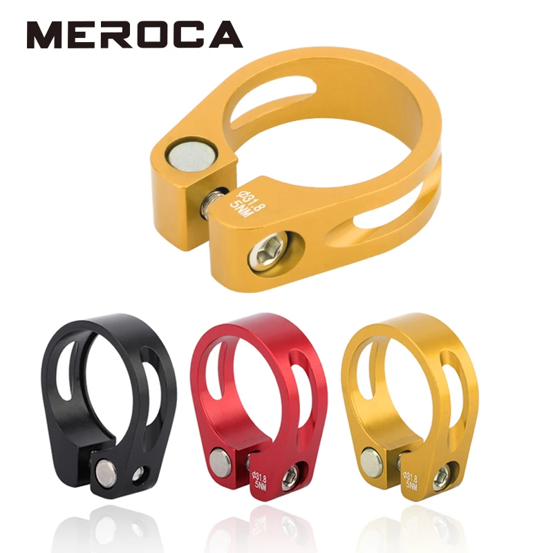 

MEROCA Bicycle Seatpost Clamp Aluminum Alloy 31.8/34.9 MM Seat Tube Clip Mountain Bike Seat Pipe Clamps