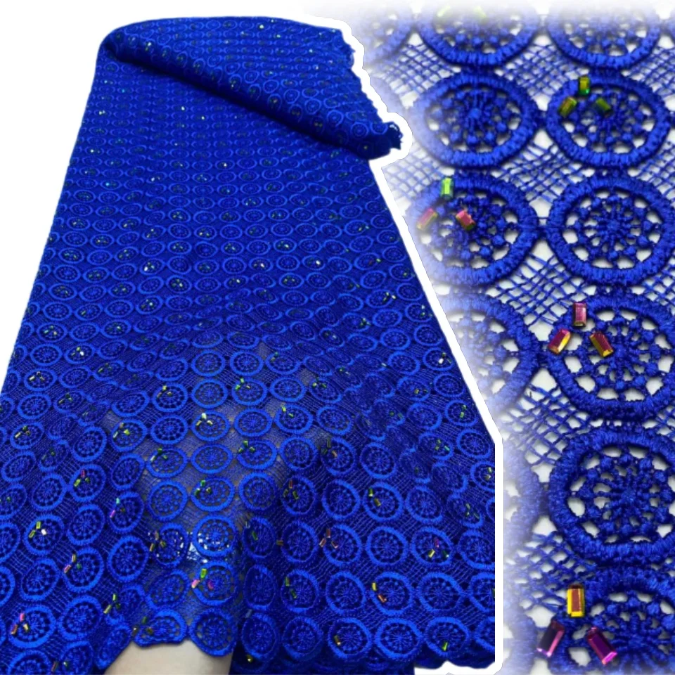 

5 лет Высокое качество африканский гипюр водяное кружево и ткань красочные блестки новейшие нигерийские растворимые ткани шить вечерние платья CC1471