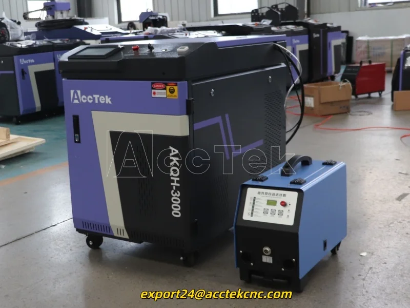 AccTek Laser 1500W 2000W 3000w 6000W Cnc 3 in 1 Saldatrici laser a fibra portatili Vendita calda Macchina per la pulizia della saldatura laser