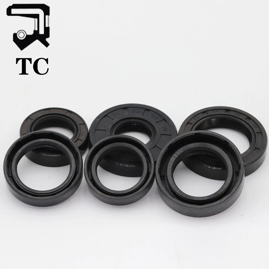 TC 12.5 13 13.5 15 16*20 24 25 26 27 28 30 32 35 40 47*5 6 7 8 10 Nitrile Rubber NBR Grooved Lip Spring Gasket Skeleton Oil Seal