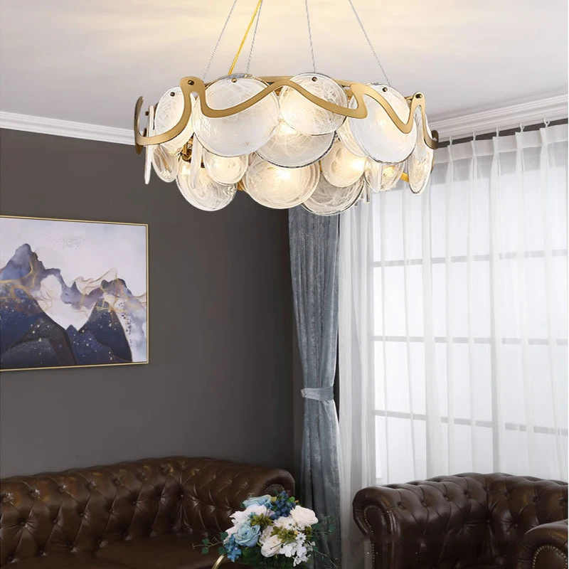 Scandinavian modern living room art chandelier/living room crystal lamp/crystal lamp Ceiling chandelier/ hanging glass light