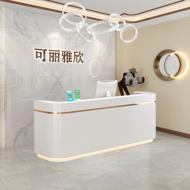 

Hotel Executive Reception Desks Modern Company Organizers Design Luxury Reception Desks Beauty Mostrador Commercial Furniture