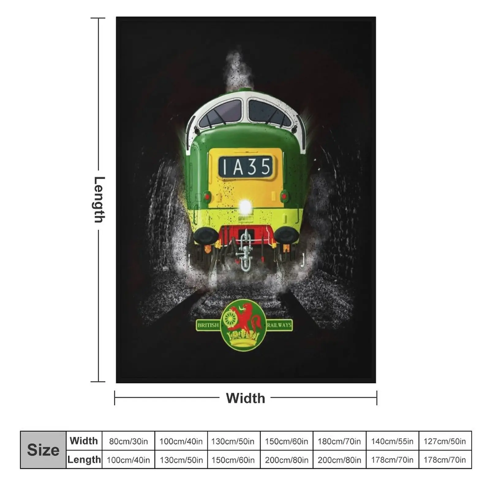 English Electric Class 55 British Rail Deltic Locomotive by Motormaniac Throw Blanket manga halloween Blankets