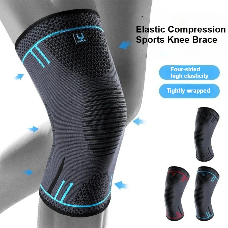 Joelheiras finas respiráveis masculinas com suporte absorvente de choque: para futebol, basquete, caminhadas e fitness