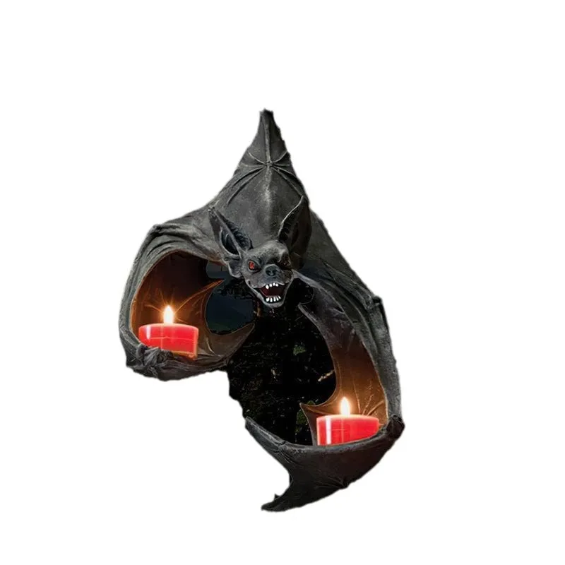 

New Bat WaII TeaIight HoIder Halloween bat hanging small candle resin crafts