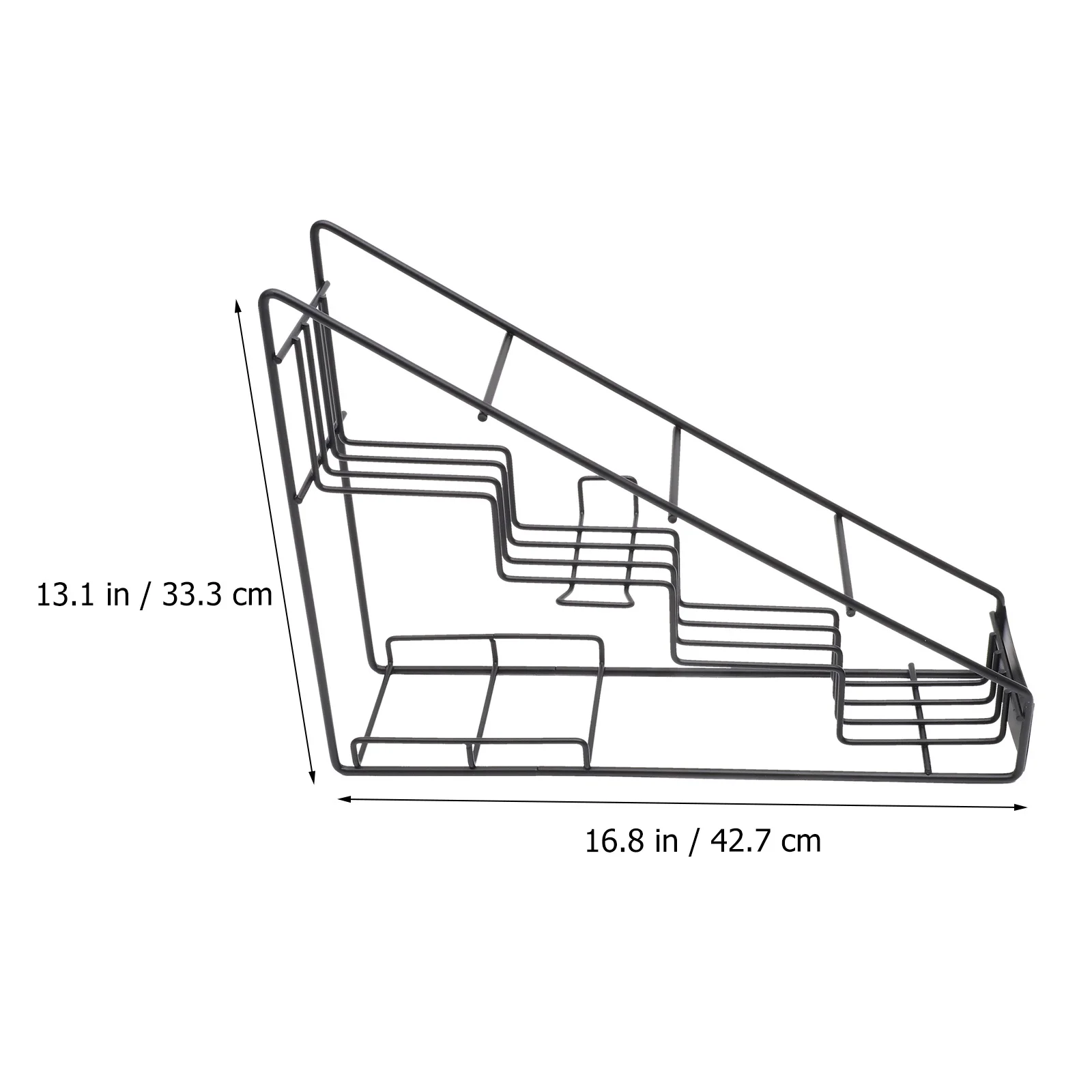 

4-Bottle Stainless Steel Syrup Organizer Sugar Syrup Shelf Stepped Display Rack for Kitchen Coffee Shop Stepped Shelf