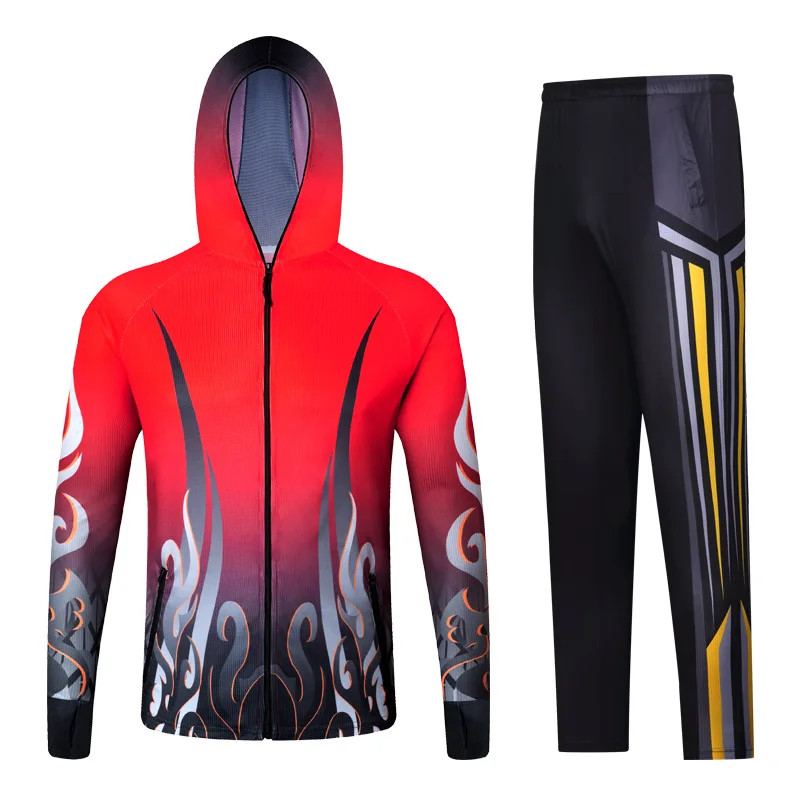 

Men's Fishing Set Sunscreen Waterproof Breathable Outdoor Camping Beach Hooded Men's Sea Fishing and Rock Fishing Clothing