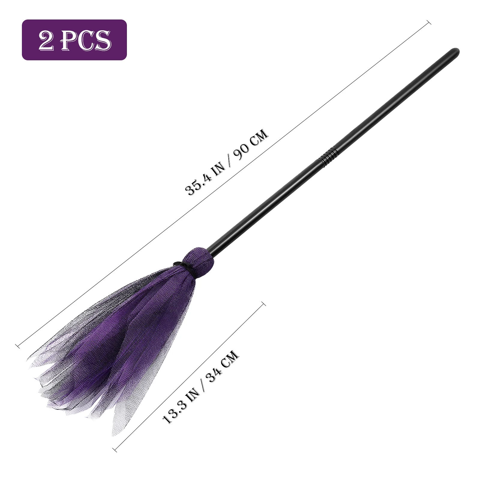 Halloween Broom Cosplay Party Favor Witch Decor Prom Costume Decoration Prop Witches Child