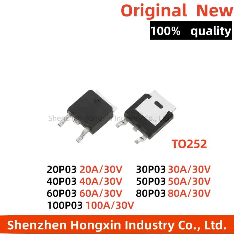 

10 pieces of 30V field-effect transistor P tube 20P03 30P03 40P03 50P03 60P03 80P03 patch TO252