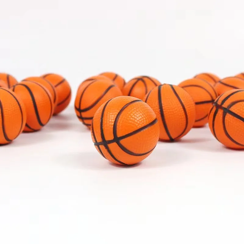 Bolas antiestrés de espuma para niños, juguetes de descompresión de baloncesto, suave, elástico, presión de ventilación, 12 piezas