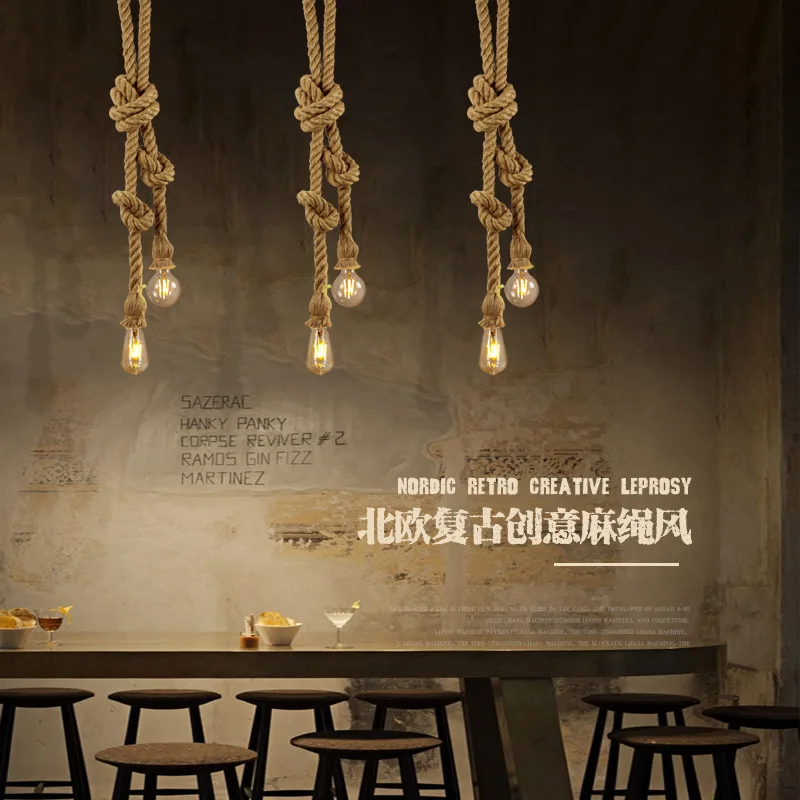 

Винтажная пеньковая веревка, ретро потолочный подвесной светильник E27, основание в стиле лофт, промышленный подвесной светильник, подвесной светильник, украшение для дома, предметы декора «сделай сам»