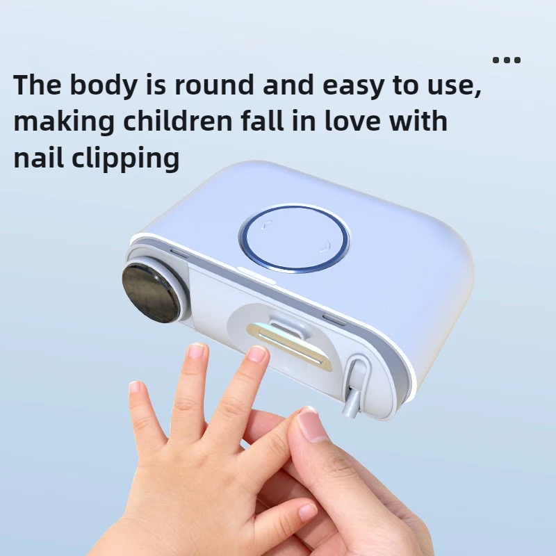 2 IN 1 Electric Nail Clipper Cutter with LED Light Automatic Nail Grinder Trimmer for Baby Adult Mini Manicure Tools Nail Care