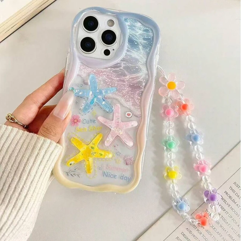 Cartoon Starfish Shell Transpa - огляд і ціна Phone Cases With Charms