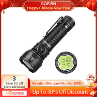 Sofirn SR15 Powerful Flashlight 4500lm Long Range 510m USB C Reverse Charge Torch IP68 Waterproof for Camping Fishing Exploring