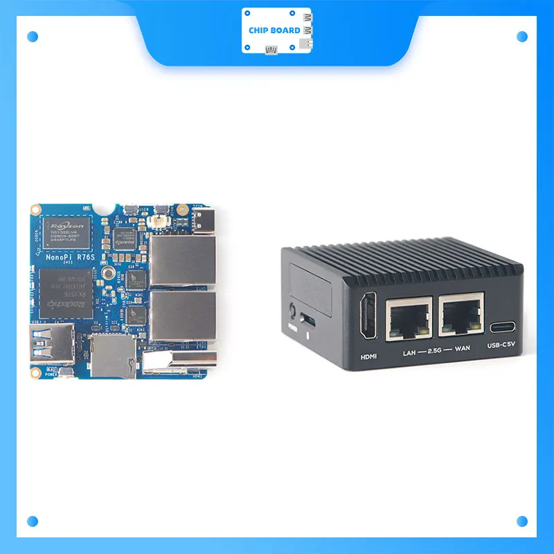 NanoPi R76S RK3576 LPDDR5 SBC Dual 2.5G NIC | HDMI и AI Развертывание мини-шлюза IoT с двумя 2,5G