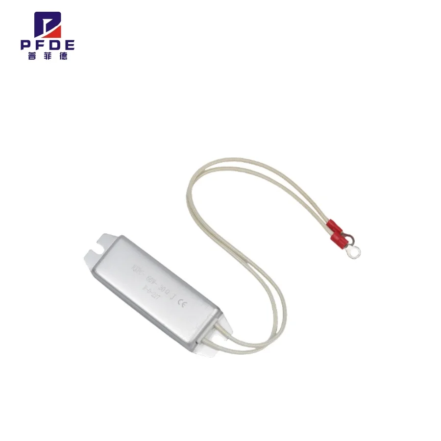 1Pcs Ultra Thin Brake Resistor 60W Aluminum Shell Resistance Servo Frequency Conversion 5R 10R 20R 30R 50R 100R Braking Activate