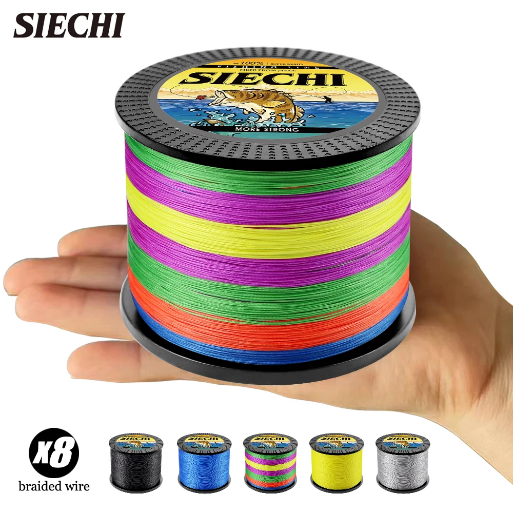 SIECHI 8 Strands Braided Fishing Line 100M 300M Multifilament Carp Fishing Japanese Braided Wire Fishing Accessorie PE Line