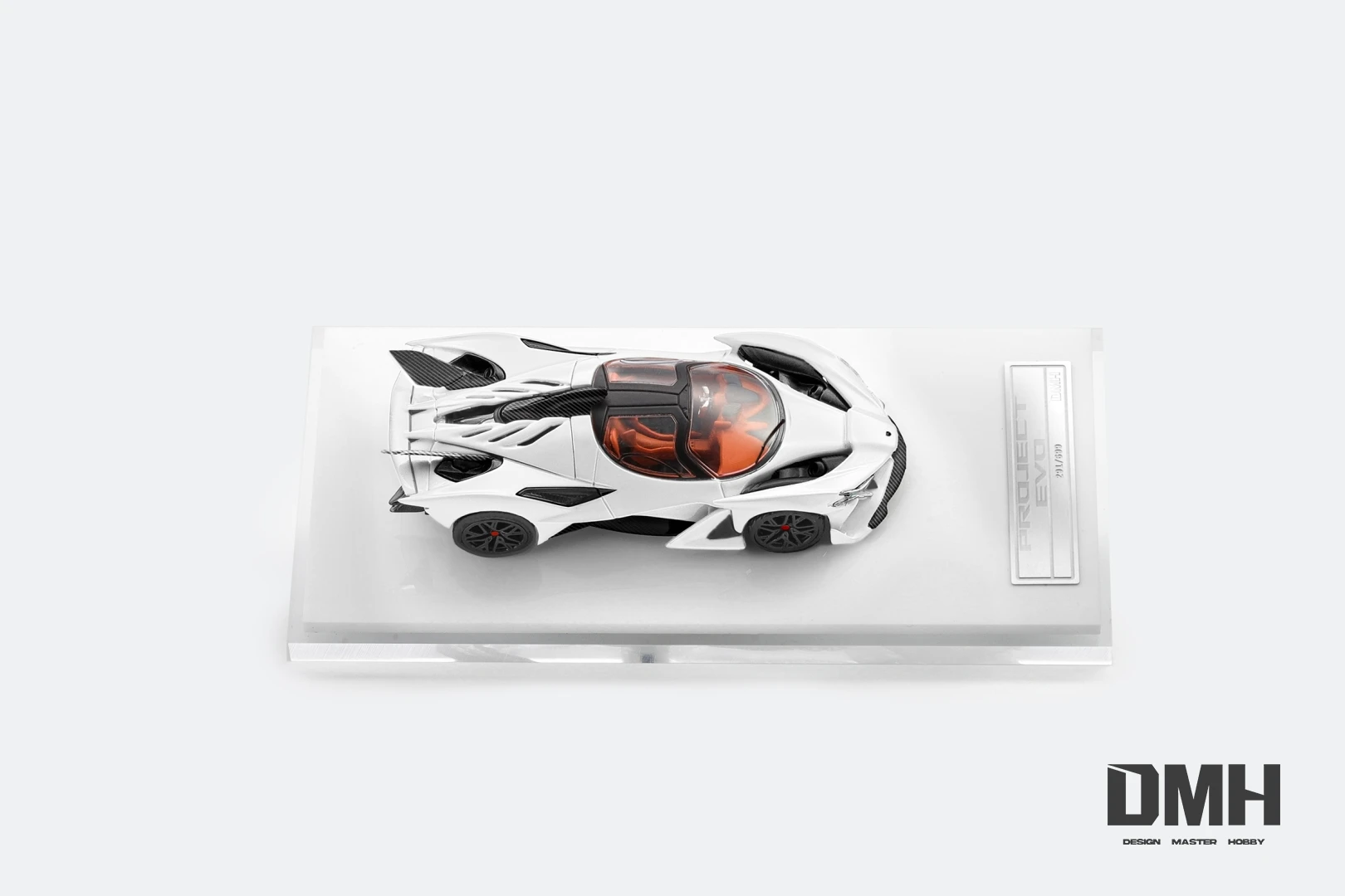 **Preorder **DMH 1:64 Project EVO Black Orange White Diecast Model Car