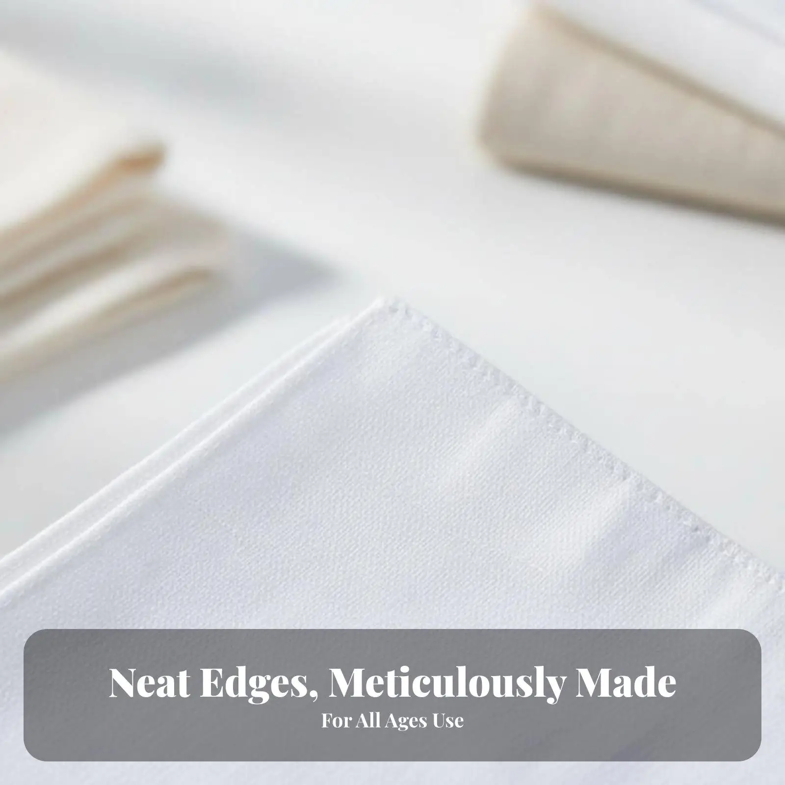 Plain White Cotton Hanky for Art Class DIY Dyeing and Embroidery Soft Breathable Pocket Towel for Sensitive Skin Sustainable