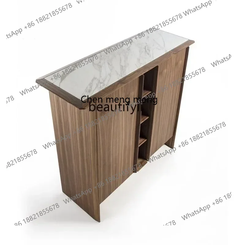 G153  Nordic minimalist solid wood wine cabinet entrance locker Japanese light luxury living room storage cabinet modern simplic