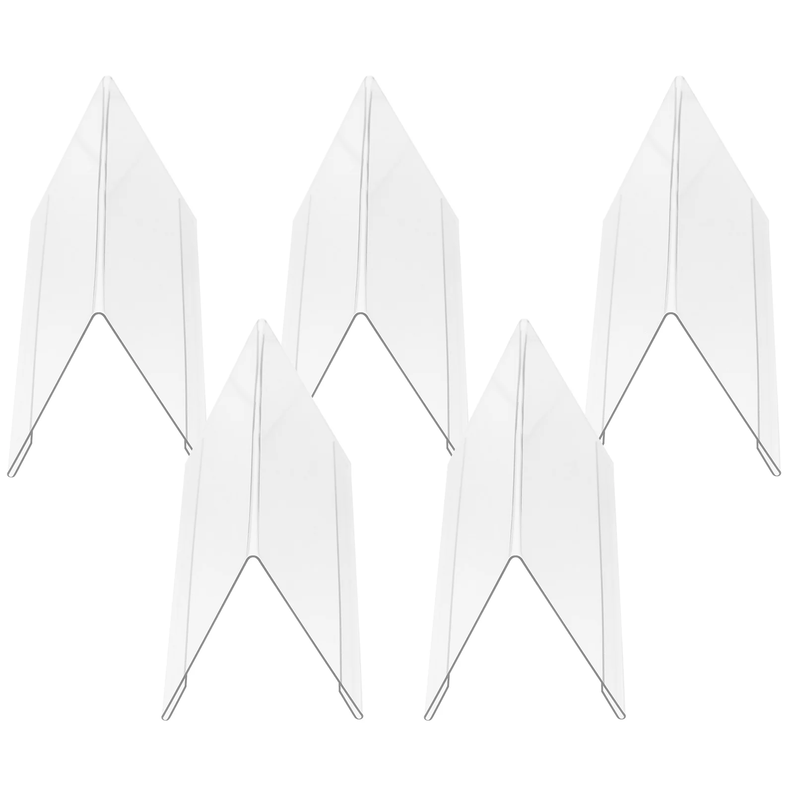 5 Pcs Clear Display Stand Signs Conference Board Acrylic Seating Blank Table Desk Shoe Rack Name Plate Office