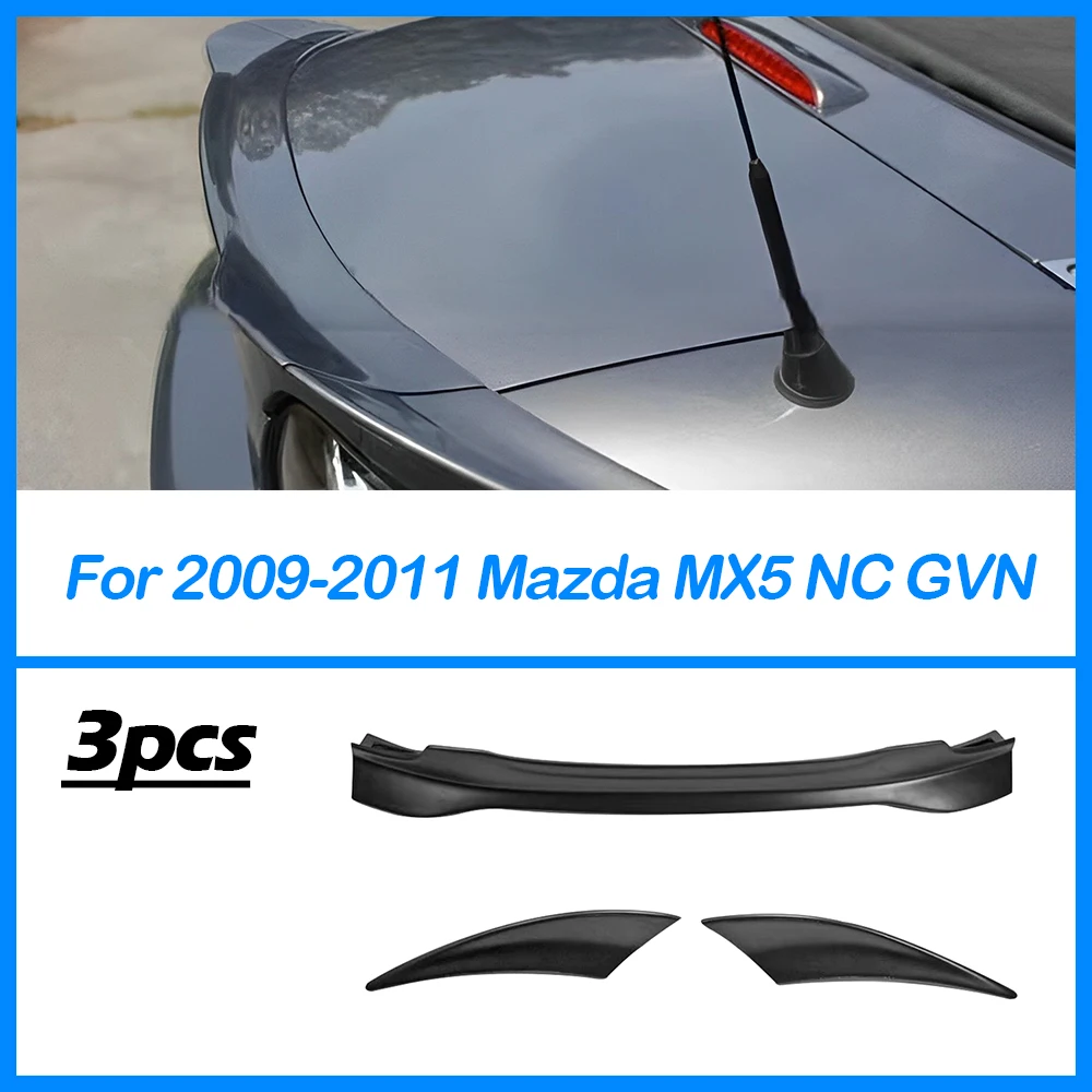 For 2009 2010 2011 MX5 Mazda Miata Gvn Nc Soft Top Special Tail Pressing Fixed Wind Wing Accessorie FRP Carbon Fiber Resin-Fiber