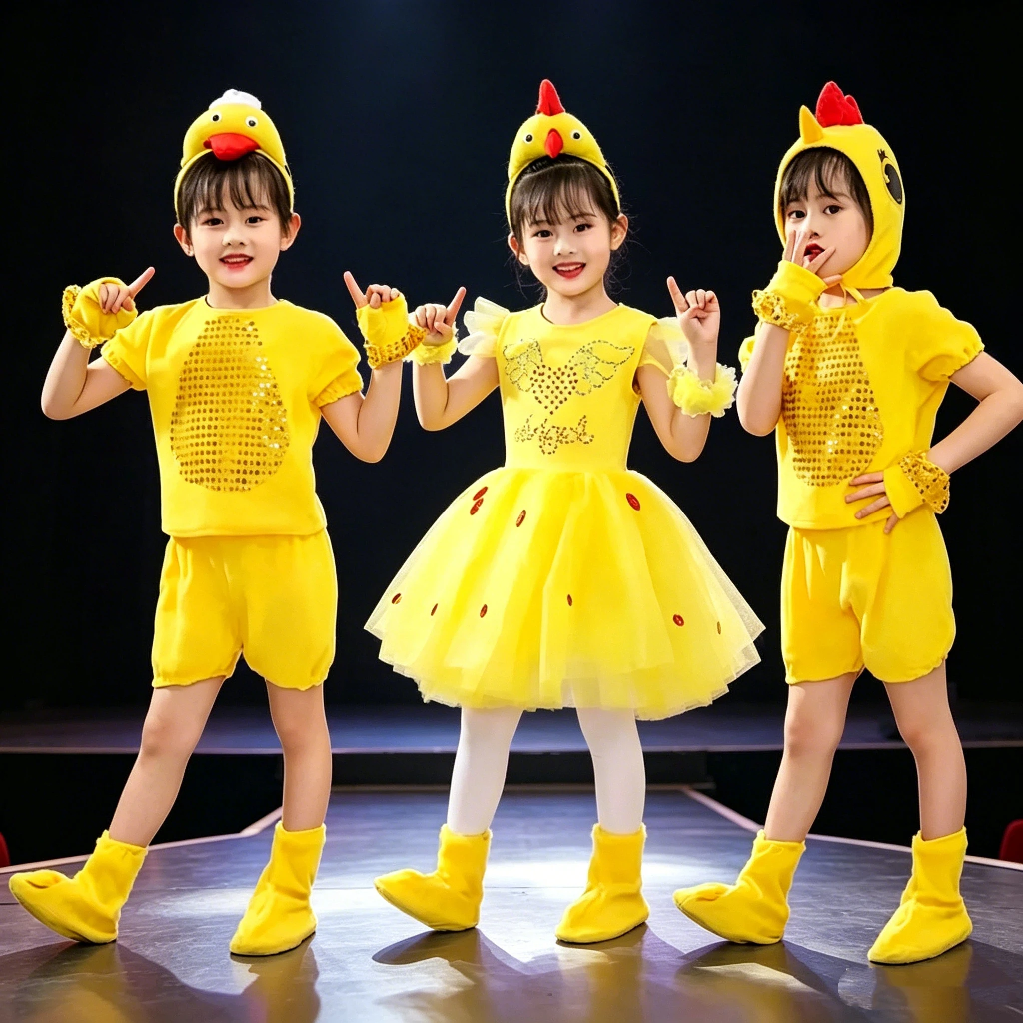 

Duck Chicken Chick Cosplay Skirt Costume Enfant Adult Halloween Tutu Yellow Bodysuit Dance Performance Party Outfit New 2026