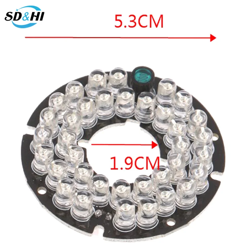 적외선 램프 보드 모듈 주간 야간 투시경 카메라 보안 카메라용, 고화질 IR LED 90 도, IR 36 LED 라이트 보드