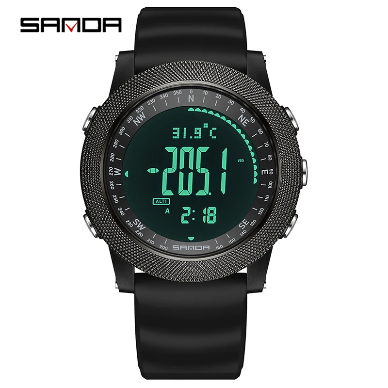 SANDA 6369 Fashion Men Digital Watch Multifunction Alarm  display picture 1