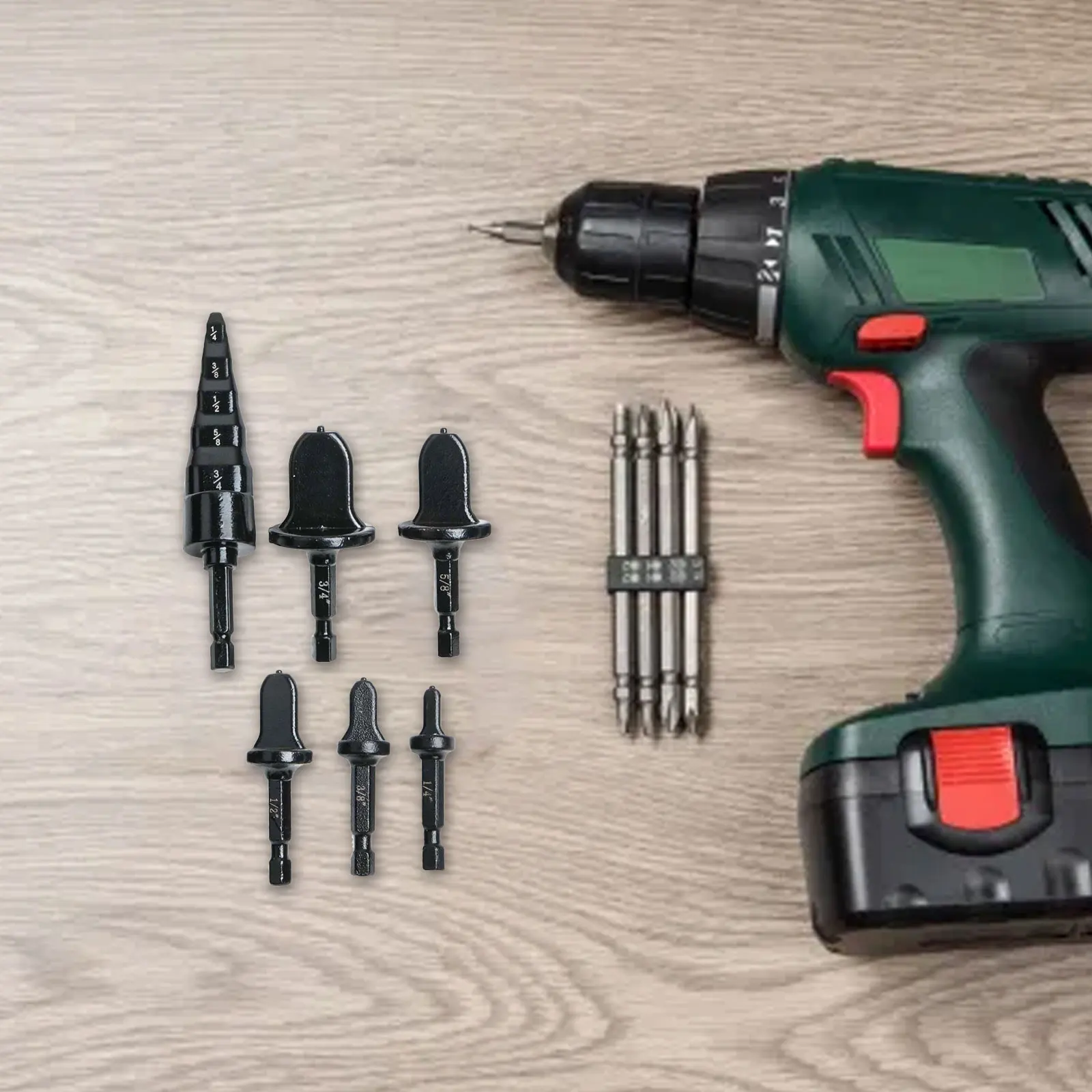 

Для медных трубок, набор сверл для обжима, HVAC, обслуживание, набор из 6 предметов, удобное использование, совместимая с электрической дрелью