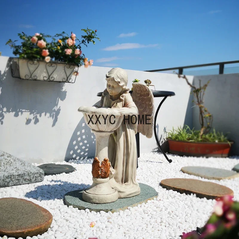 الملاك المغذية الرجعية فيلا في الهواء الطلق فناء شرفة زينة الديكور المشهد الأوروبي حديقة تخطيط اكسسوارات المنزل