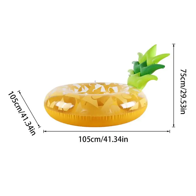 Galleggiante per ananas per piscina gonfiabile in PVC a forma di ananas galleggianti estivi comodi galleggianti portatili con schienale portatile