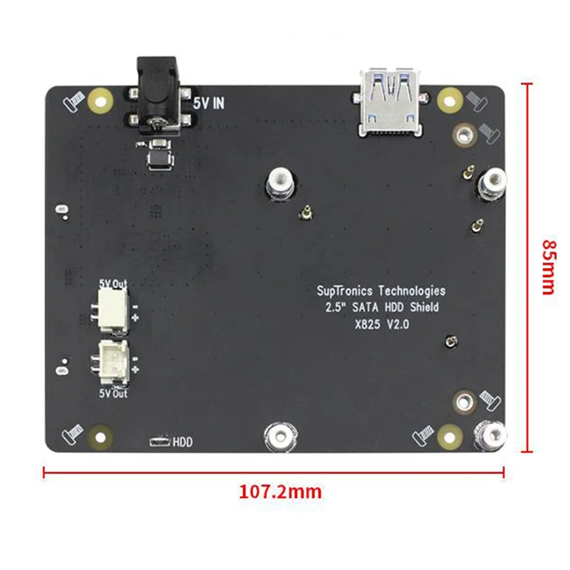 Placa de expansão de armazenamento para Raspberry Pi 4B, disco rígido SATA, unidade SSD, X825 V2.0, NAS, 2.5 ", X825