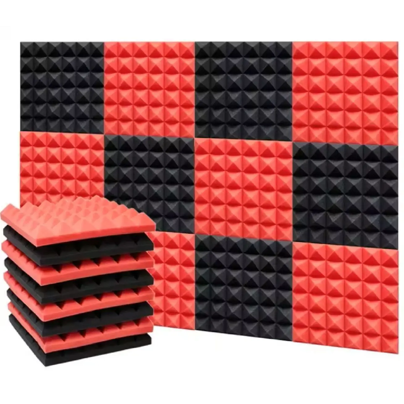 12/24 шт. набивка из хлопка, звукоизоляционная губка, звукопоглощающая пена высокой плотности, звукоизоляционная настенная пенопластовая губка