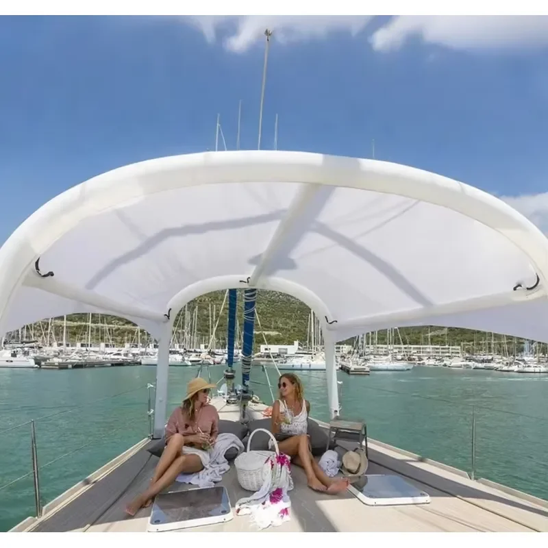 Marine Grade Inflatable Boat Bimini Top Canopy Foldable Portable Yacht Sun Shade Awning for Sea Travel