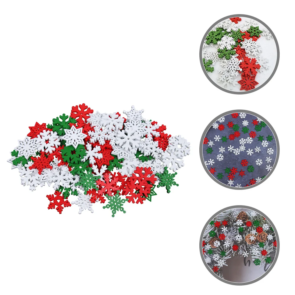 50 قطعة قواطع ندفة الثلج الخشبية شرائح الخشب الطبيعي لزينة عيد الميلاد شجرة عيد الميلاد زخرفة لوازم الحرف الشتاء المنزل #6