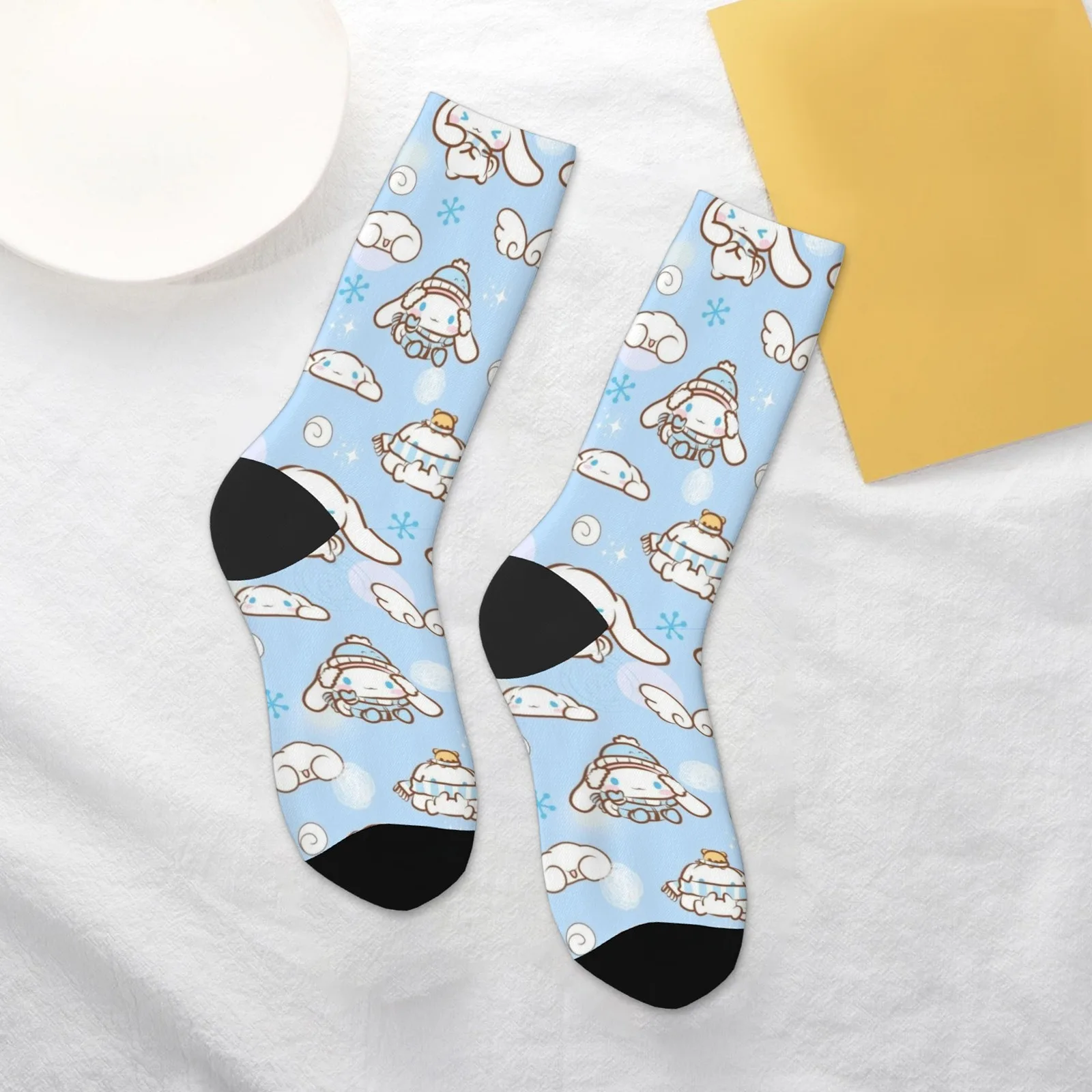 

Novelty funny Cinnamoroll crew socks Harajuku retro print men's socks soft and comfortable funny hip-hop trend party gift
