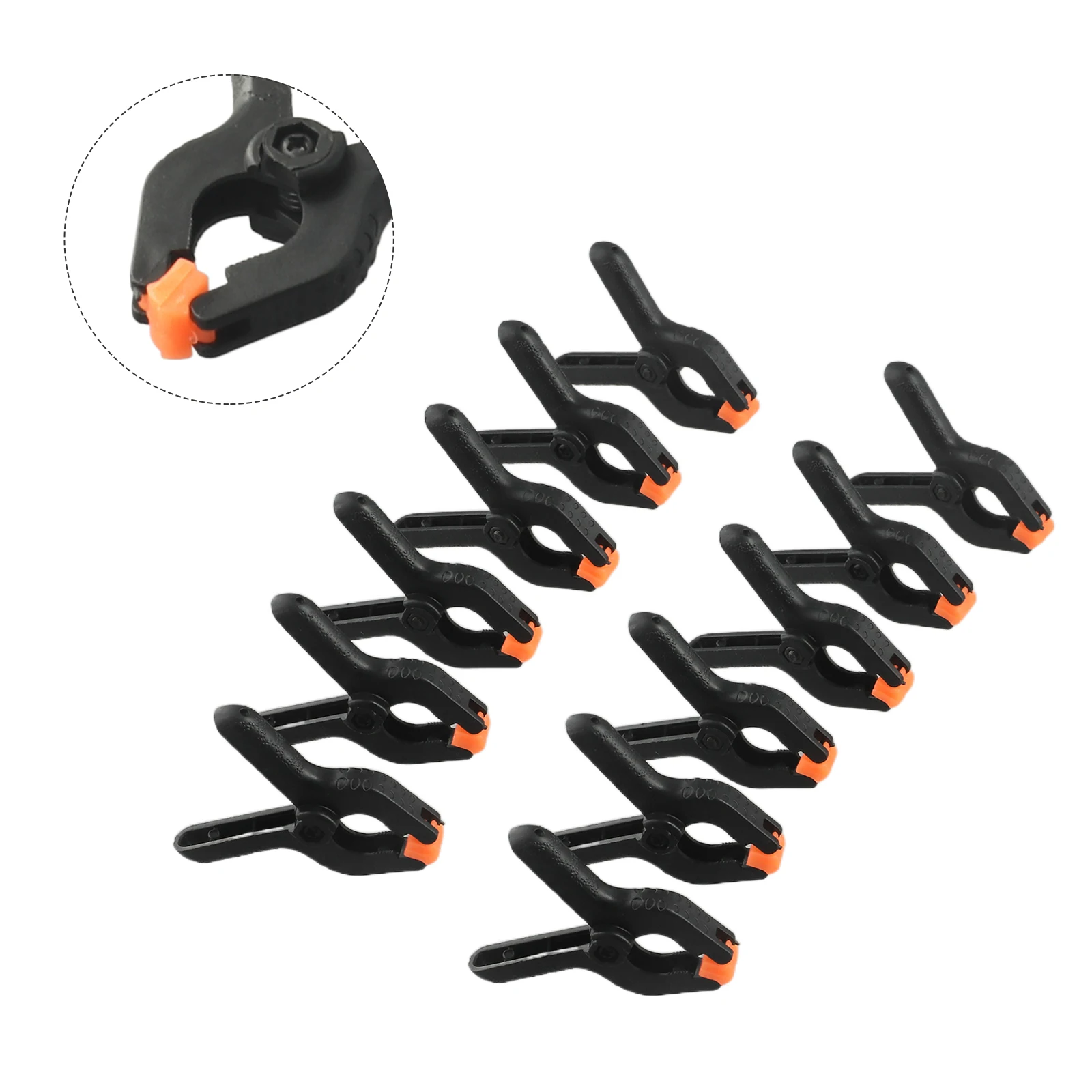 12pcs 2inch Mixed Color Spring Clips DIY Woodworking Tools Plastic Nylon Clamps Home Wood Work Power Tool Replacem Accessories