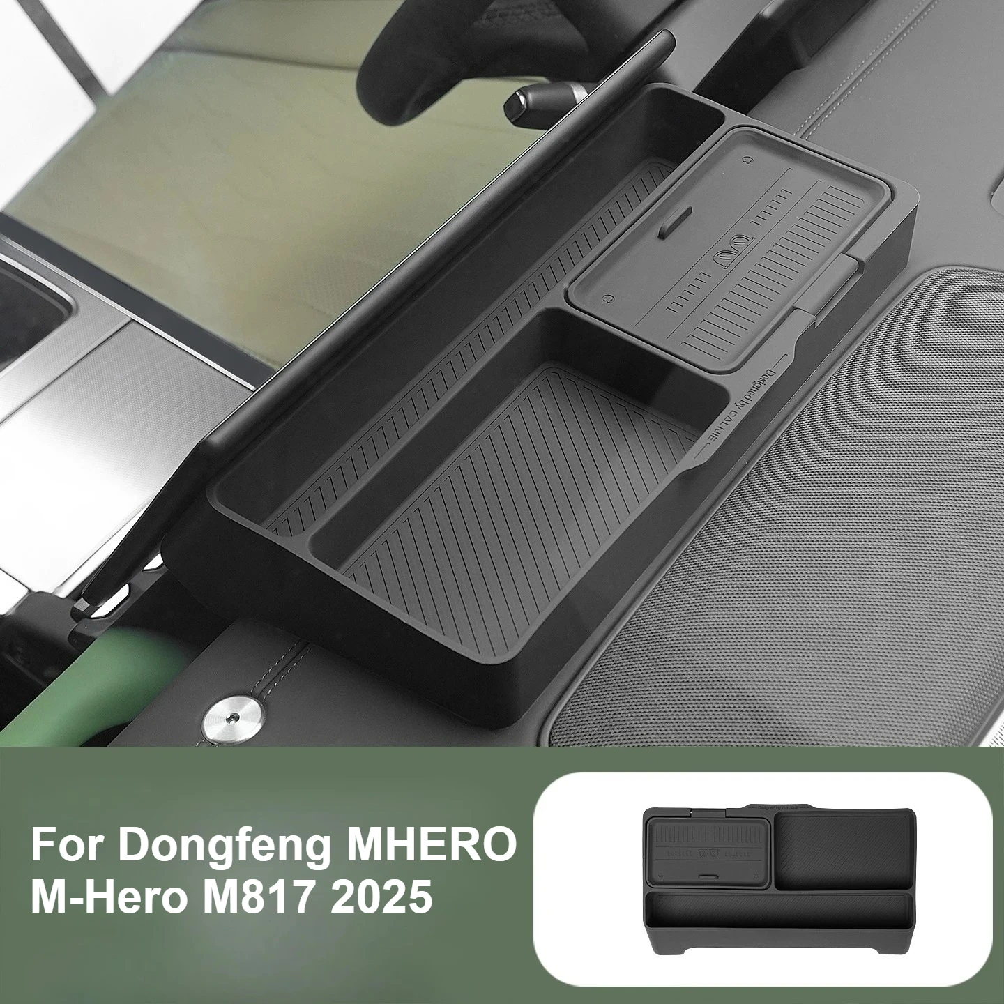 

Car Center Console Screen Back Storage Box Silicone Dashboard Organizer Tray Interior Accessories For Dongfeng MHERO M-Hero M817