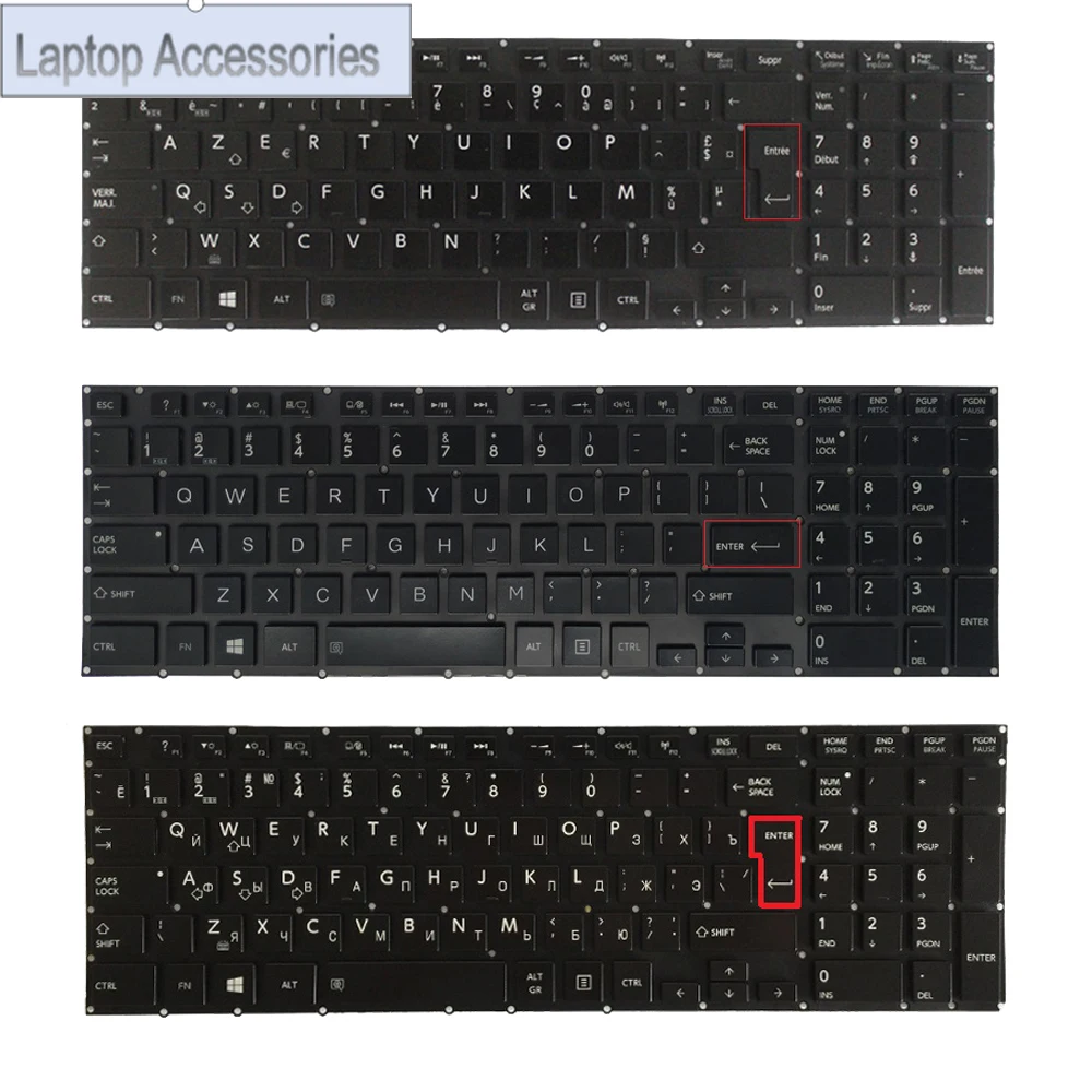 New Backlit Russian/French/US Keyboard For Toshiba Satellite P50-A P50T-A P55-A P50-B P55T-A P70-A P75-A P55-B X70-A X70-B P75-A