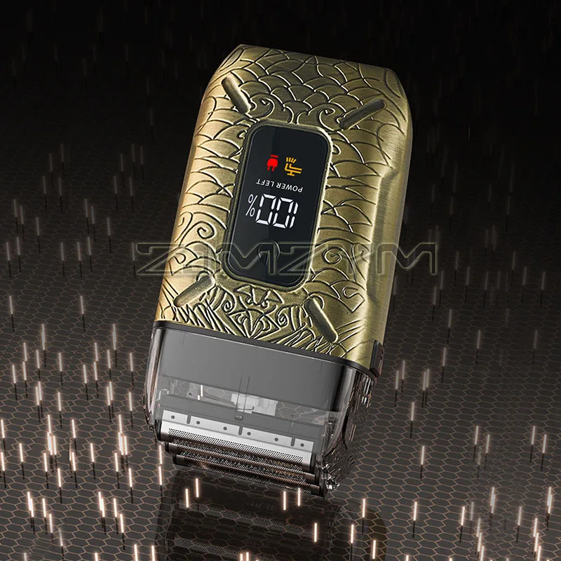 Drievoudige mesjes Elektrisch scheerapparaat Professionele metalen tondeuse Tondeuse Elektrisch scheerapparaat Set USB oplaadbaar digitaal scheerapparaat