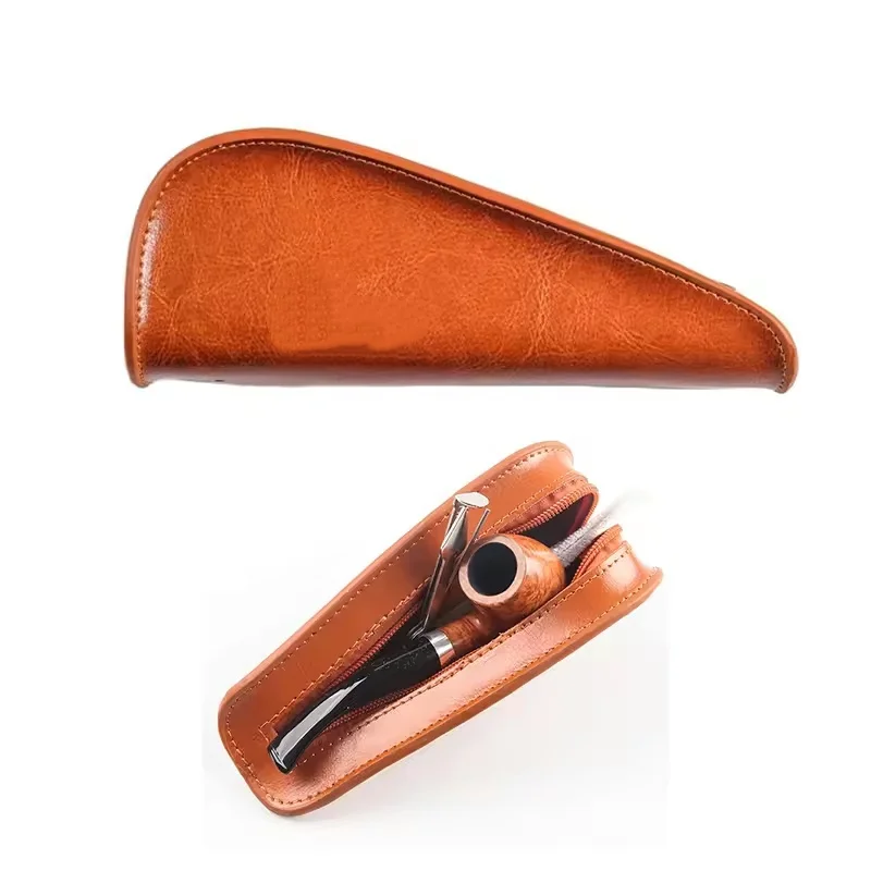 

Leather Tobacco Pipe Pouch Portable Travel Storage Bag for Smoking Accessories Case Holder