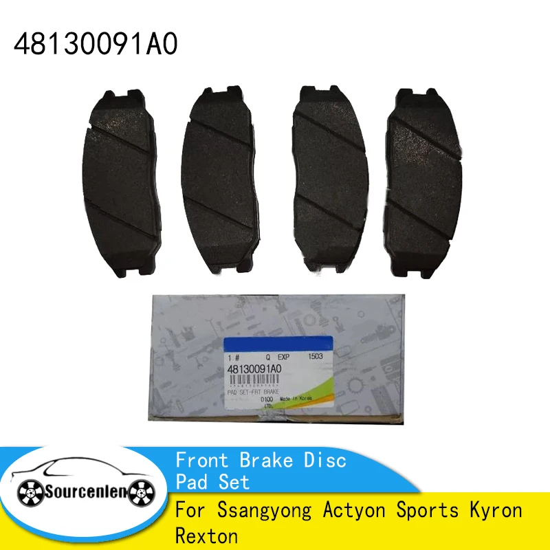 Front Brake Disc Pad Set For Ssangyong Actyon Sports Kyron Rexton 48130091A0 48130-091A0