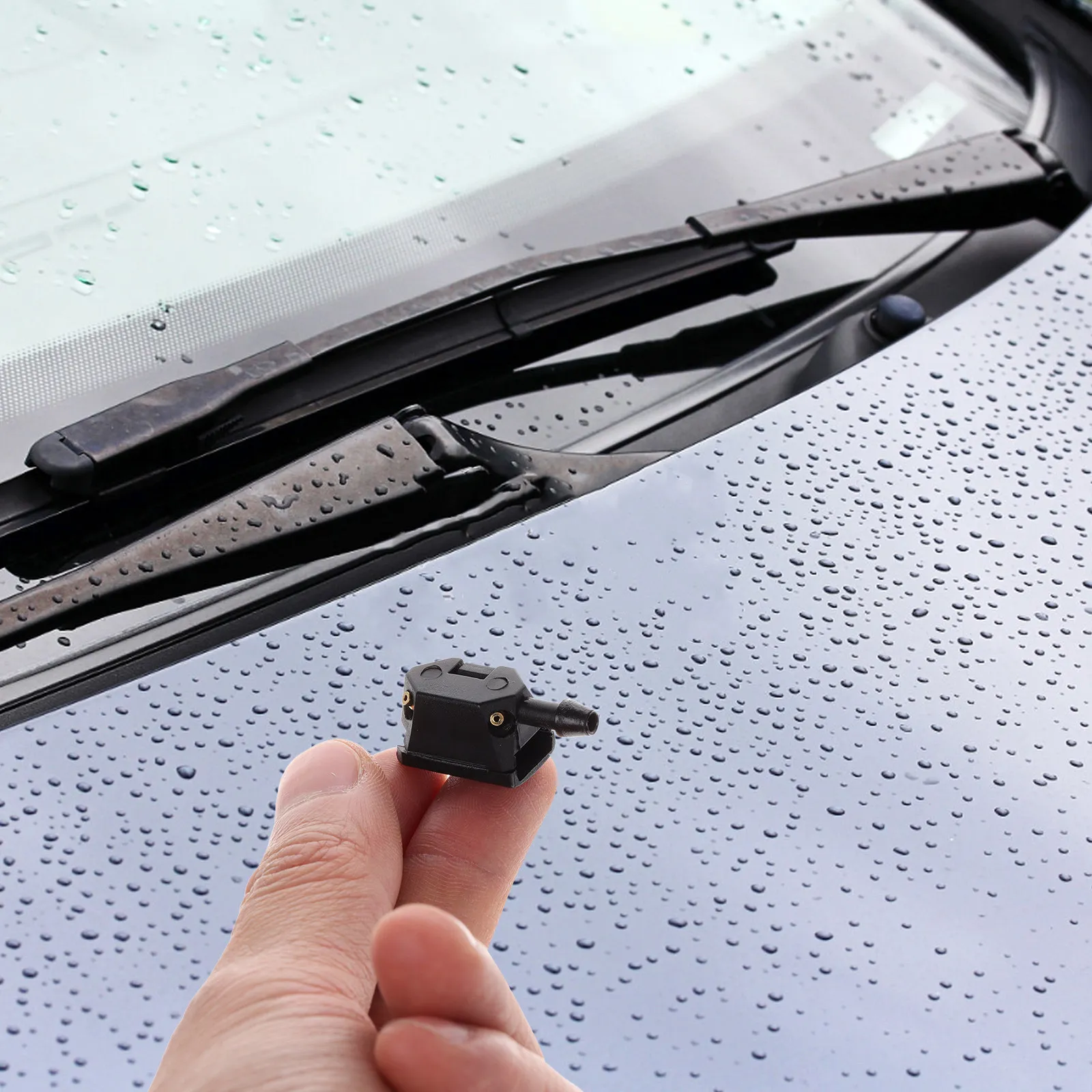 

2Pcs Car Washer Jet Nozzles Rust Resistant Wiper Arm Nozzle Windshield Cleaning Replacement Front Window Washer Nozzles