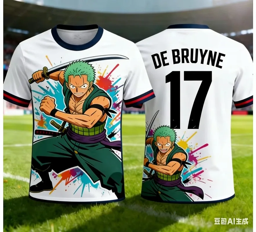 Summer Anime Solon Cristiano Ronaldo Football Superstar Joint Fan Football Short Sleeve Adult and Children Sports Short Shirt view 4