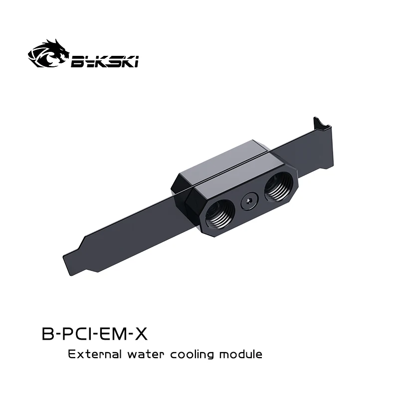 Bykski Computer Case PCI-E Brass Block Cross Liquid Inlet Outlet G1/4' Port Interface for PC Water Cooler Accessories B-PCI-EM-X