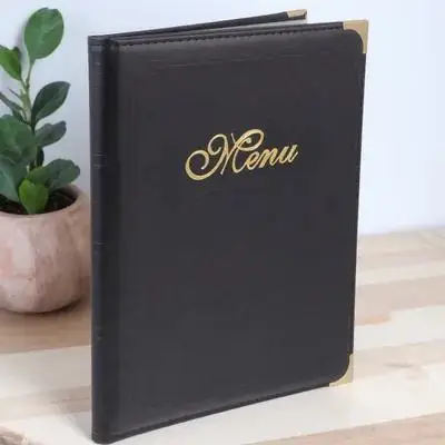 

Папка для книг с меню, прочная папка премиум-класса для ресторана, бара, простой держатель для цен на еду, выдвижная внутренняя страница, закругленный угол, многоразовая длинная