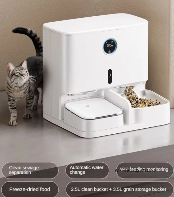 

Automatic Feeder for Cat and Pet Circulation Water Dispenser Intelligent All-in-one Machine for Cat Water and Feeding